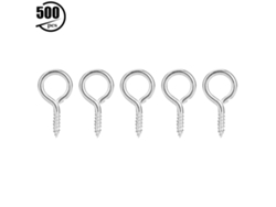500 Ganchos De Hierro Plateados Con Forma De Ojo Para Joyería Diy Y Accesorios Para Muebles.