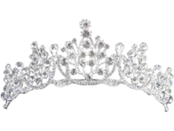Conjunto De Joyas Nupciales Con Elegante Tocado De Cristal Para Una Fiesta De Bodas.
