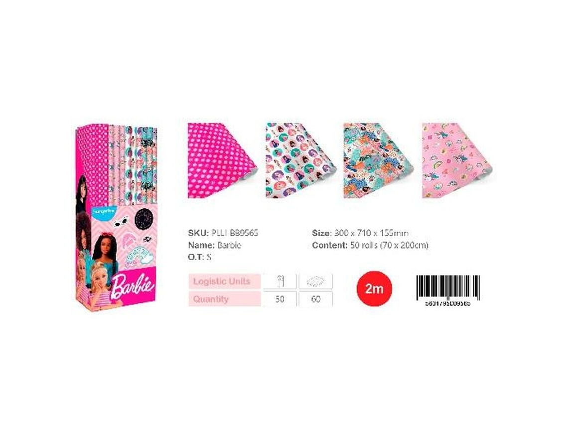 Papel de Regalo EUROPRICE Multicolor Rollo (50 Unidades)