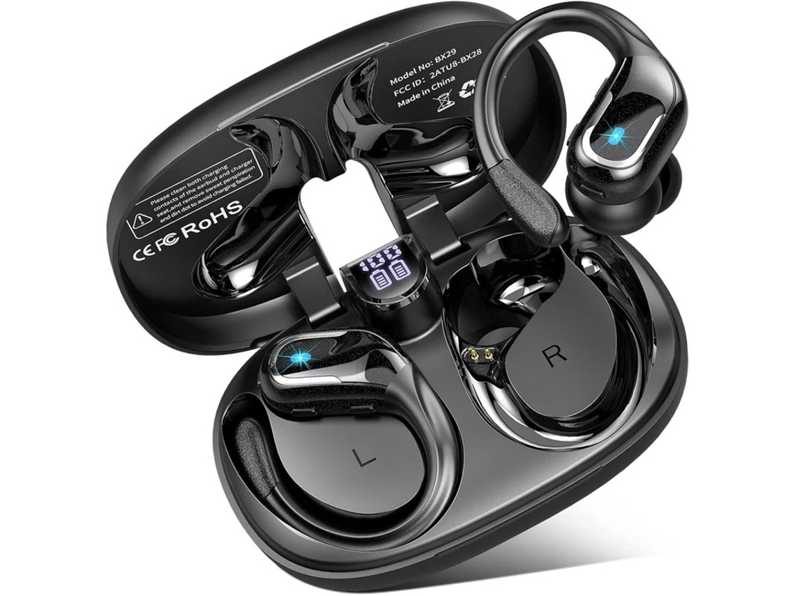 Auriculares inalámbricos Bluetooth 5.4 con cancelación de ruido, micrófono CVC8.0, estéreo, IP7, resistente al agua, tiempo de reproducción. Bestvite