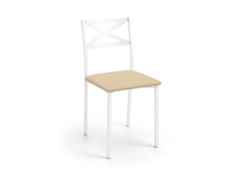 Cadeira de Cozinha Blanca Bilbao 38x86x47cm Sisal Prateado FANMUEBLES