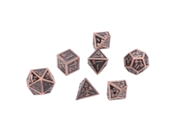 Juego De 7 Dados Poliédricos De Metal Para Juegos De Rol Y De Mesa, Estilo Exquisito Y Duradero.