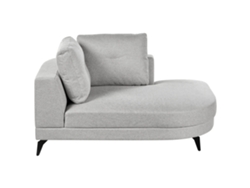 Chaise longue Beliani Marum de lino gris 111x151x88