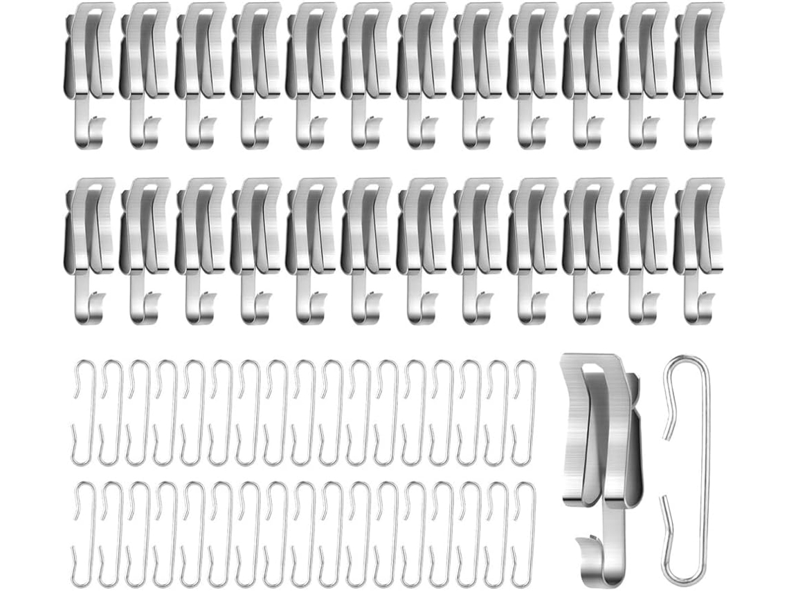 Paquete De 50 Clips Y Espaciadores Metálicos Para Cables Calefactores De Canaletas - Fácil De Usar