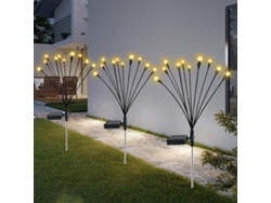 2026 Paquete de 2 lámparas solares antimosquitos colgantes Lucio de 10 cabezales con control de luz inteligente para exteriores, impermeables, para decoración de jardín Zanja