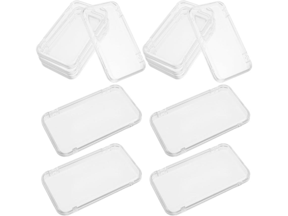 Almacenamiento Transparente 12 Piezas Postizas Organizador Compacto Apilable Puntas Presión Estuche Plástico