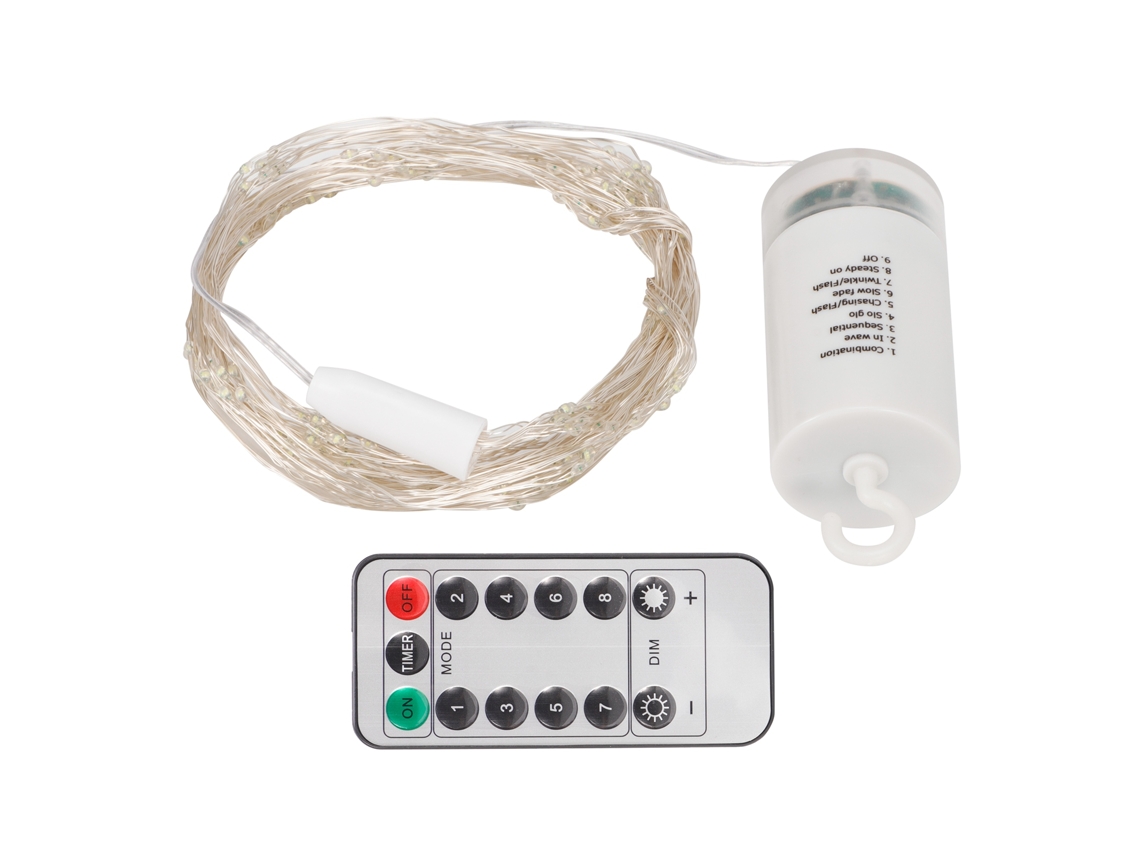 2026-luz De Cadena De 2m 200led Con Control Remoto 8 Modos Impermeable Para Decoración Navideña Fiesta
