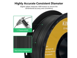 Filamento PETG para impresora 3D, 1,75 mm, 10 kg, negro: excelente resistencia y calidad para impresiones precisas