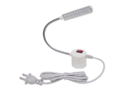 Lámpara Led Para Máquina De Coser, 20 Led, Base Magnética, Cuello Flexible, Blanca.