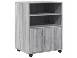 Maison Exclusive - Armario Con Ruedas Madera De Ingeniería Gris Sonoma 60x48x81 Cm