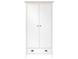 Armario Hill de 2 puertas 89x50x170 cm Pino macizo Blanco MAISON EXCLUSIVE
