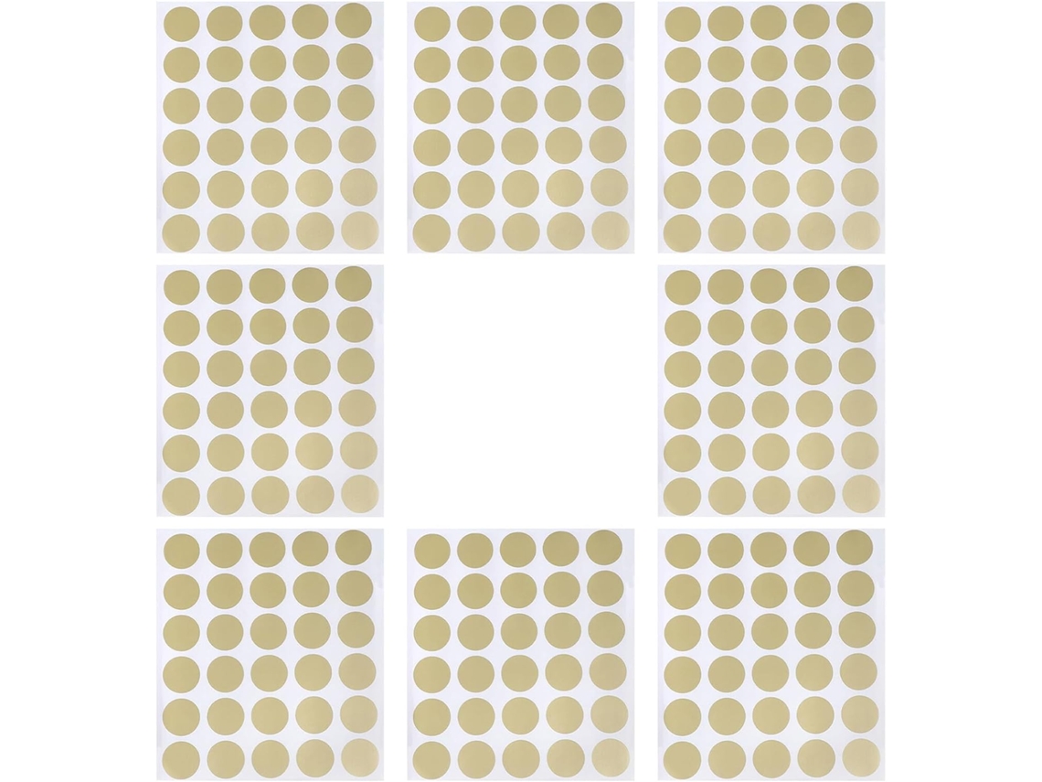 Juego De 8 Pegatinas Redondas Holográficas Doradas Para Rascar, 2,5 Cm