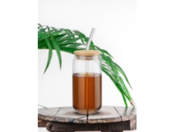 Vaso con forma de lata para cerveza y leche.