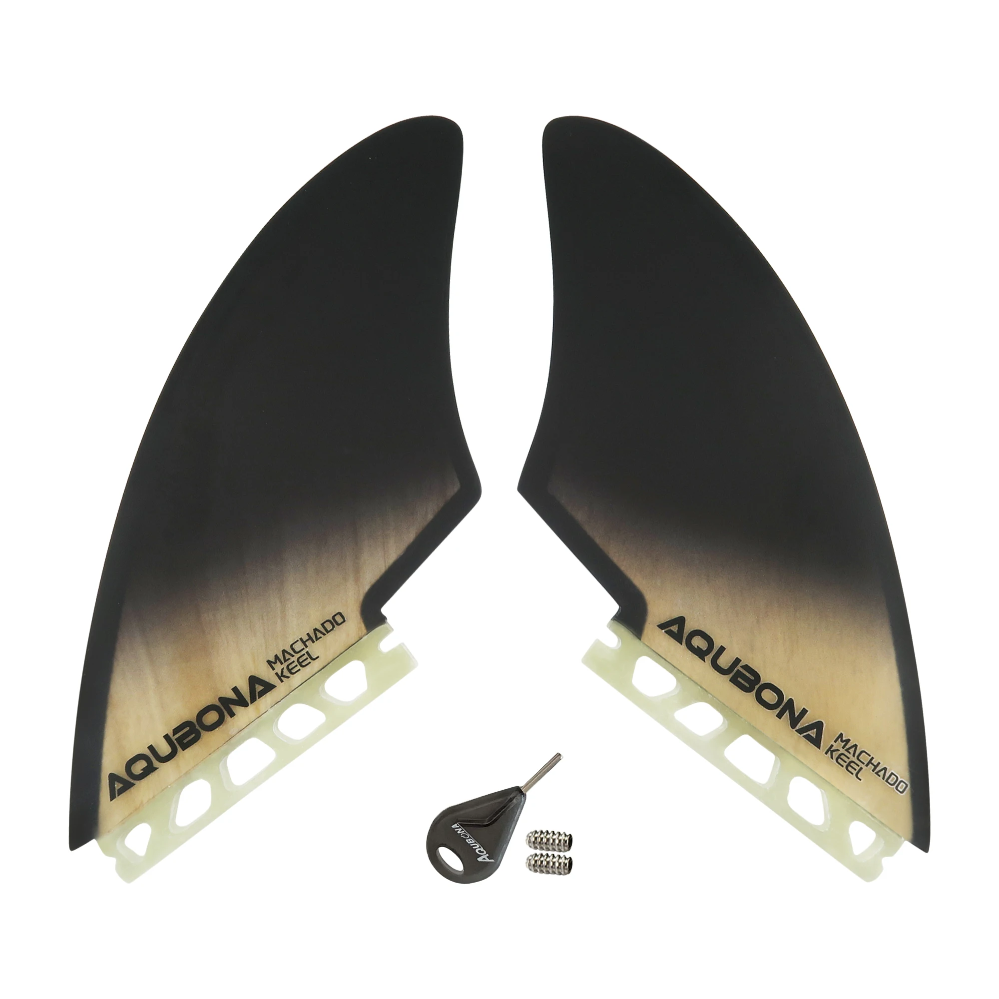(fu-01, juego de 2 piezas) Aleta trasera para tabla de surf, adecuada para longboards, tablas de surf y funboards.