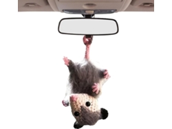 Adorno Para Coche Con Forma De Ratón, Figura Artística En Resina Pintada A Mano.
