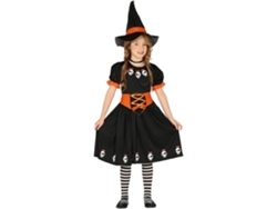 Disfraz Carnaval/Halloween de Bruja Guirca | Sombrero + Vestido | Talla 7/9 Años