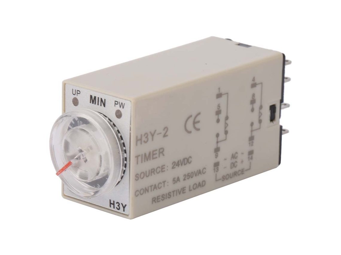 Relé Temporizador De Retardo De Alta Precisión H3y-2 De 8 Pines, 24 V Cc Y 30 M