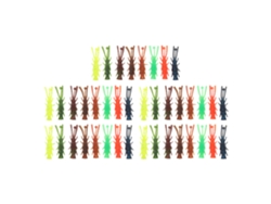 5 Paquetes De Cebo De Camarón Suave Flotante 6.3cm 2.1g Silicona Para Pesca En Agua Dulce Y Marina