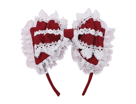Cordones ZMDECQNA Hair Elastic Lolita Bow Headband Hairwear Banda Cabello Decoración