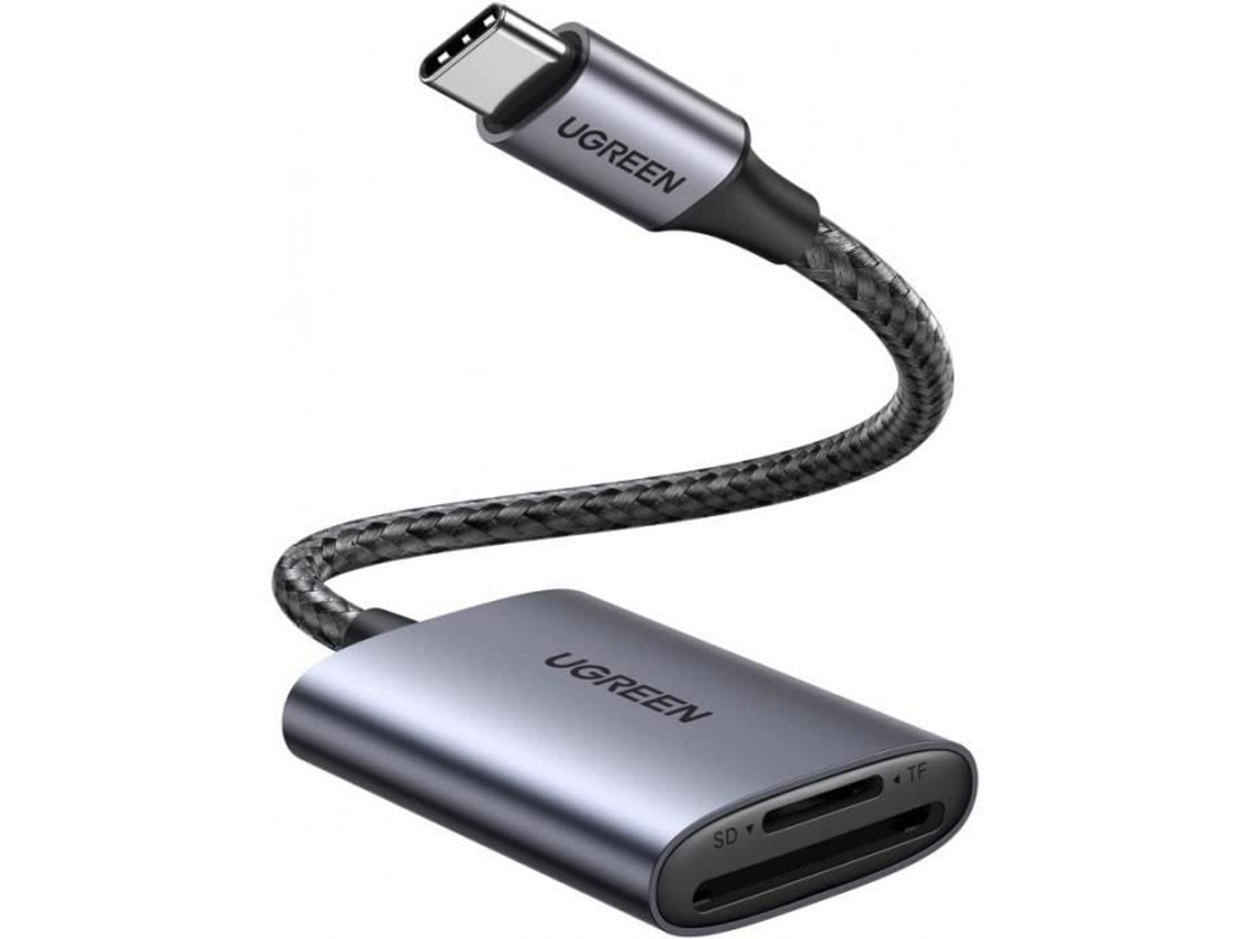 Lector De Tarjeta Sd Usb C Ugreen Adaptador De Tarjeta Sd Micro Sd De Aluminio 5 Gbps Acceso Simultáneo A 2 Tarjetas Como Máximo 2 Tb