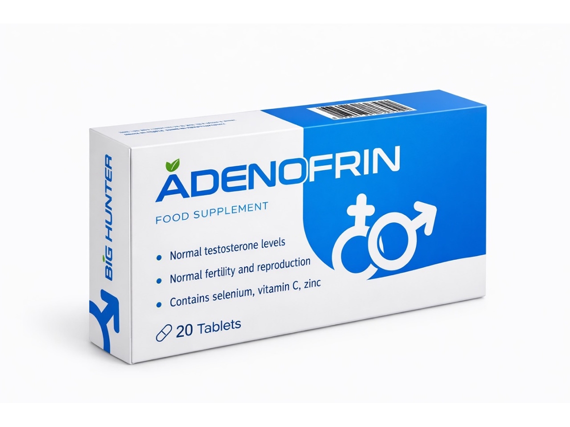Adenofrin, Complemento Alimenticio Para Hombres, 20 Comprimidos