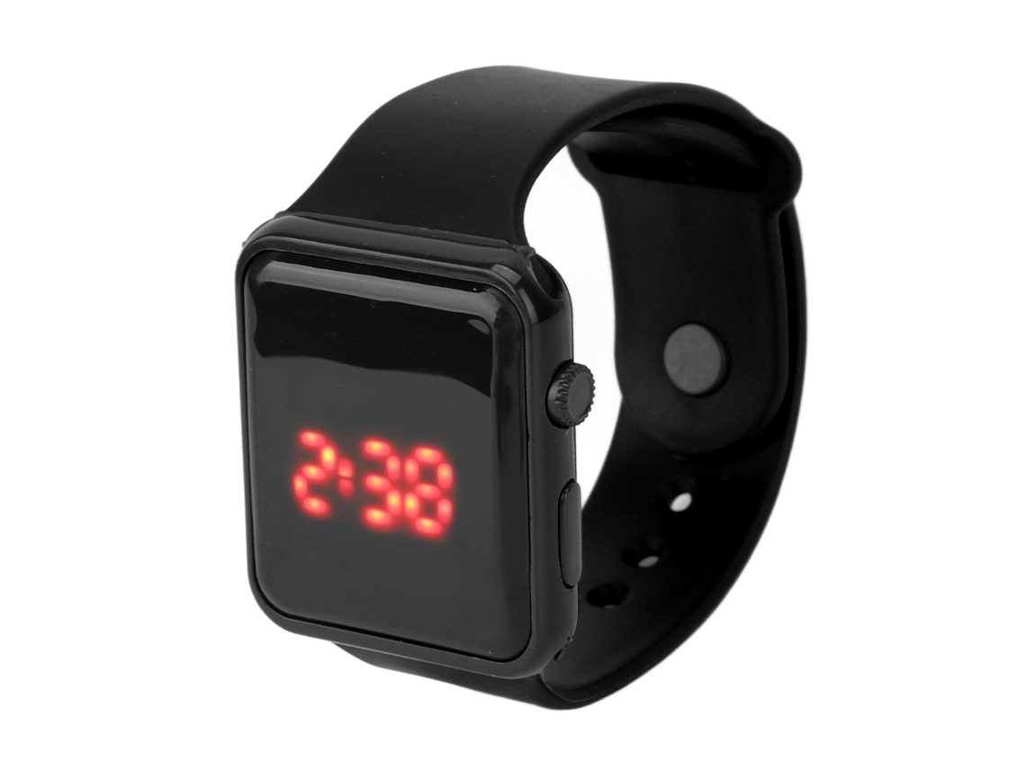Reloj Deportivo Digital Infantil Con Pantalla Led Y Retroiluminación Para Actividades De Ocio - Negro