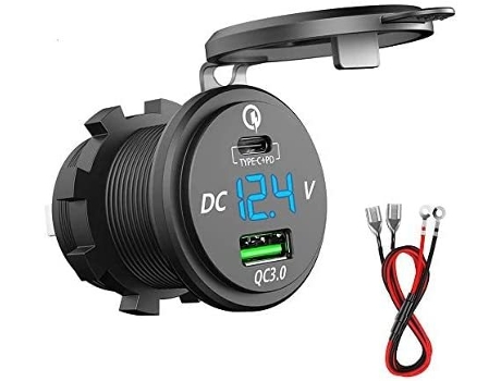 Cargador de Coche CHRONUS QP-Charge22902-2hmy (Tipo C - USB - Verde)