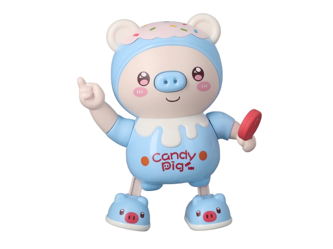 Cerdito Electrónico Bailarín Con Luz Y Música, Interactivo, Caminante, Azul, Para Niños