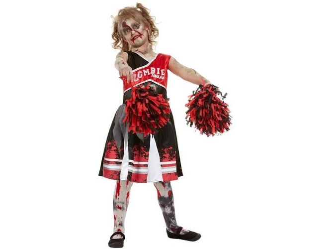 Disfraz de Niña DISFRAZZES Animadora Zombie Rojo (Talla: 7 a 9 años)