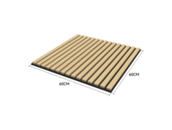 Conjunto de 16 paneles acústicos Vang 3D, 5,76 m², lamas lineales - Neu.holz Roble