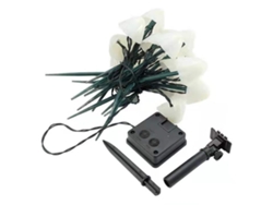 Mini lámpara solar tipo hongo 2026, 8 modos, LED, resistente al agua, 5 m, 20 perlas, luz blanca cálida, decoración para exteriores, jardín, patio, fiesta.