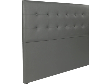 Cabecero DHOME Capitoné (Gris - Tela y Polipiel - 105 x 8 x 120 cm)