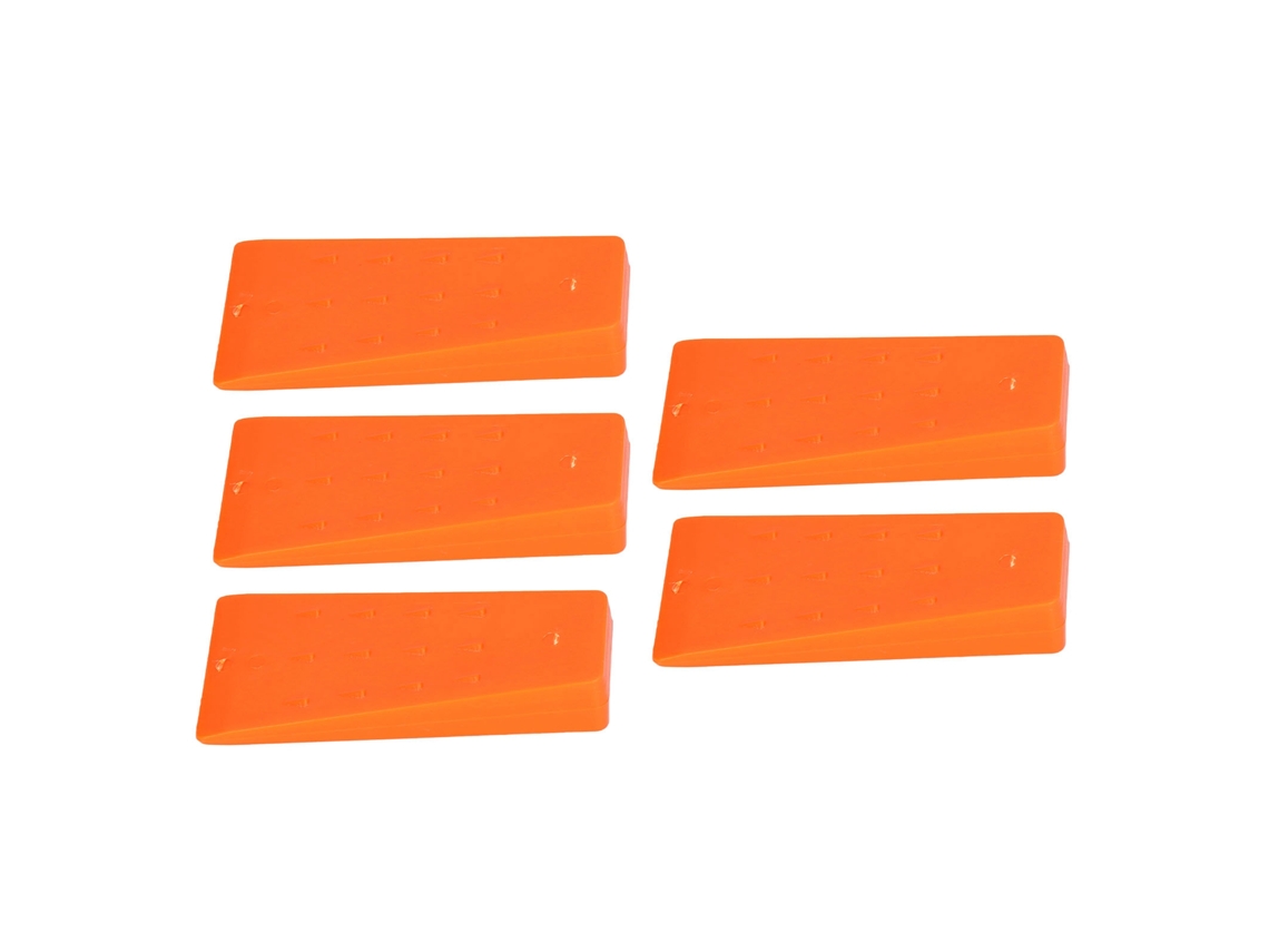 5 cuñas para árboles con postes de ABS naranja anticorrosivo para cortar árboles con motosierra, fijación firme.