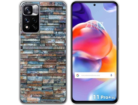 Carcasa para Xiaomi Redmi Note 11 Pro+ Plus 5G TUMUNDOSMARTPHONE Dibujos Ladrillo 05 Multicolor