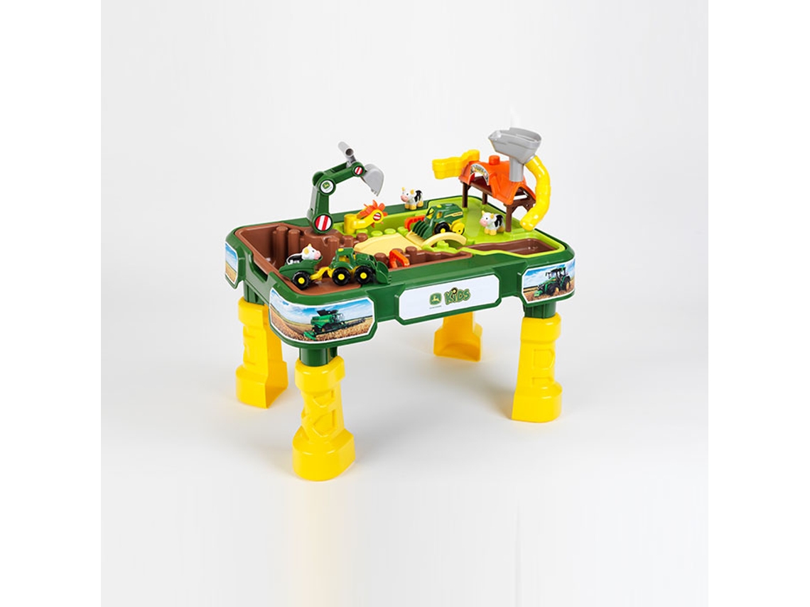 Mesa Multijuegos De Arena Y Agua John Deere Para Niños - Amarilla