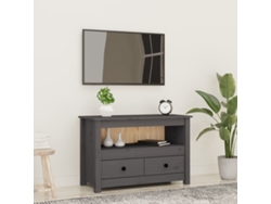 Mueble Tv 79 x 35 x 52 cm Madera Pino Macizo Gris-Derivados