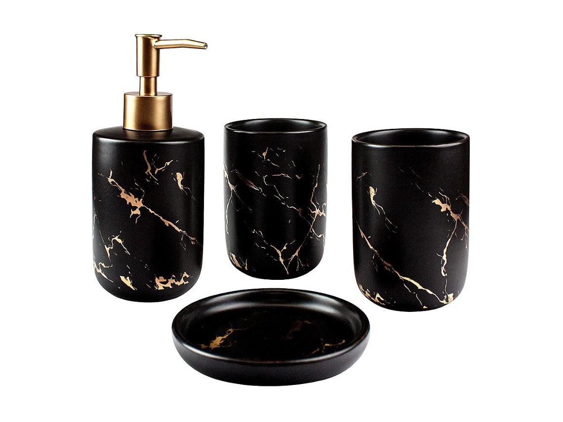 Set de Baño en 4 partes - Negro NORTHIX