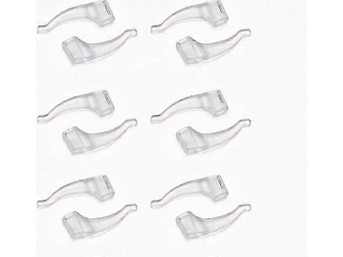 Ganchos de silicona para gafas, cómodos y antideslizantes, transparentes Rosewell (6 pares)