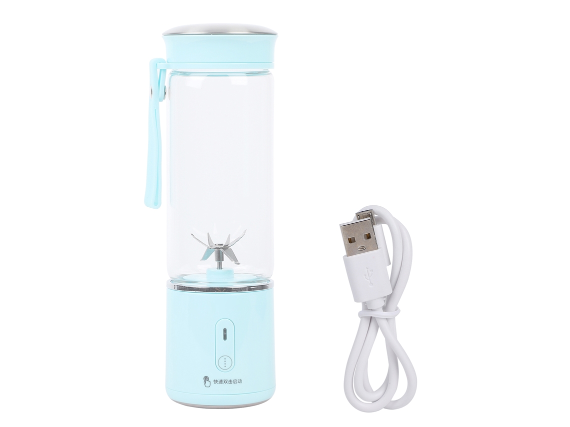 MEOIRUERY Vaso Exprimidor Portátil 400ml, Mini Batidora de Mano para Jugos, Batidos y Frutas, Carga USB, Ideal para Casa y Viaje