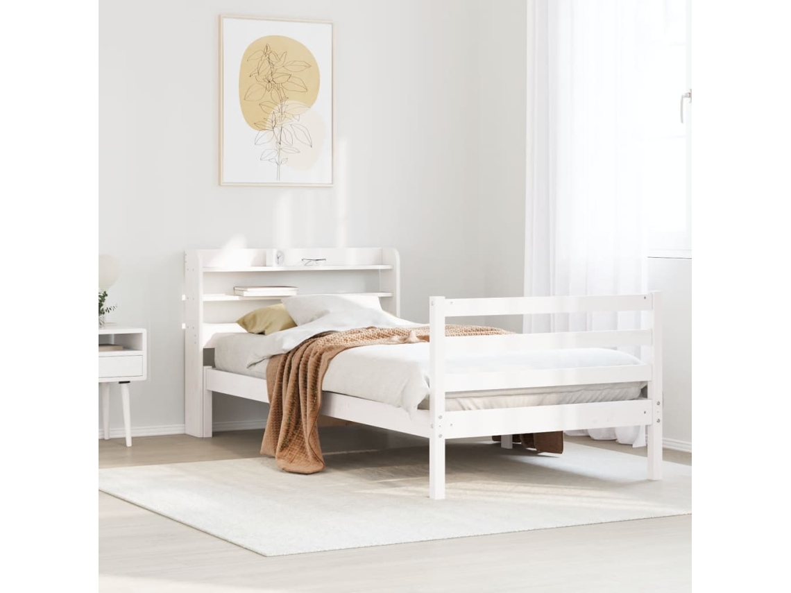 Cama Con Cabecero Sin Lovely Home Blanco (90x200)