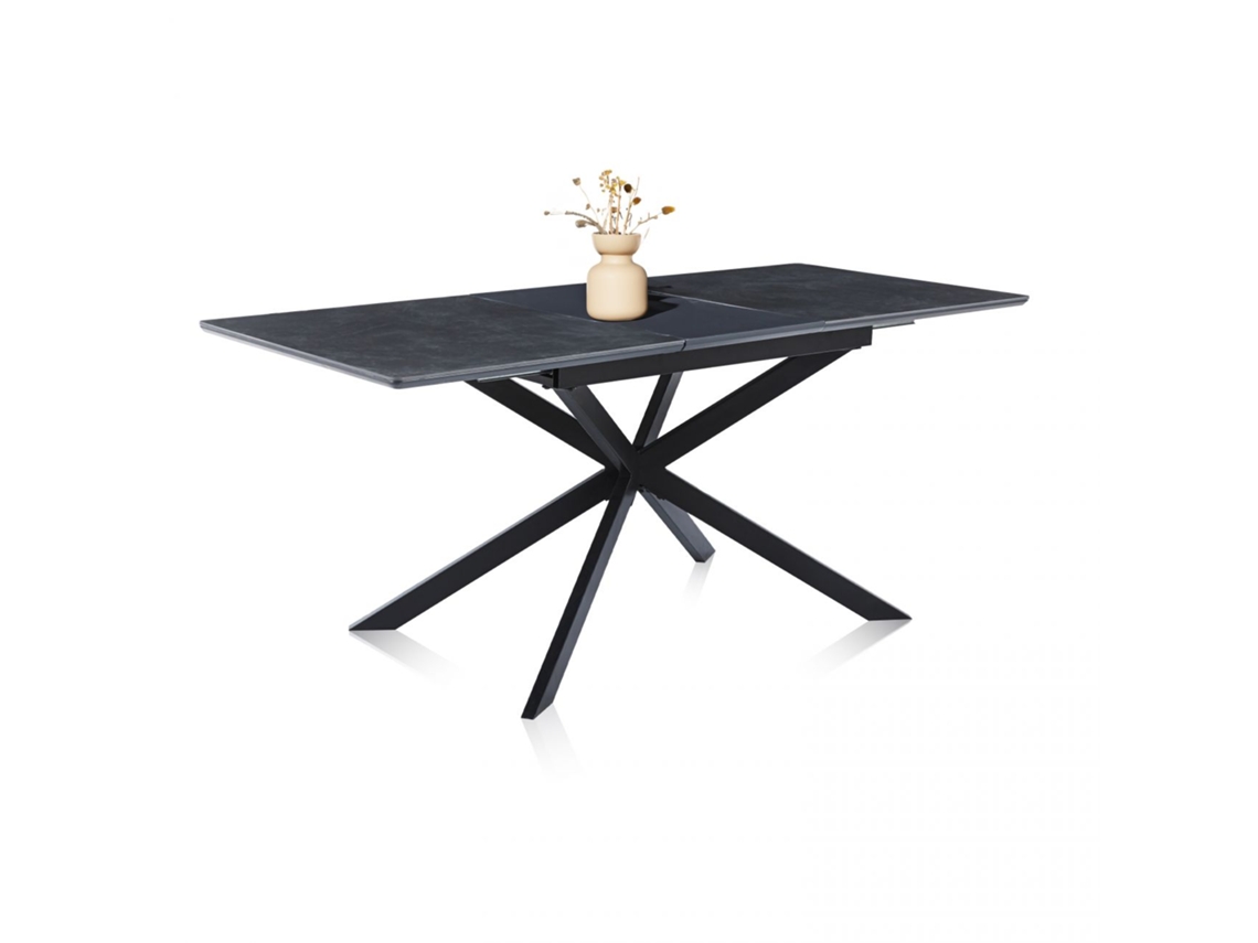 Mesa de comedor extensible Onix Negro 180 x 75 x 80 cm
