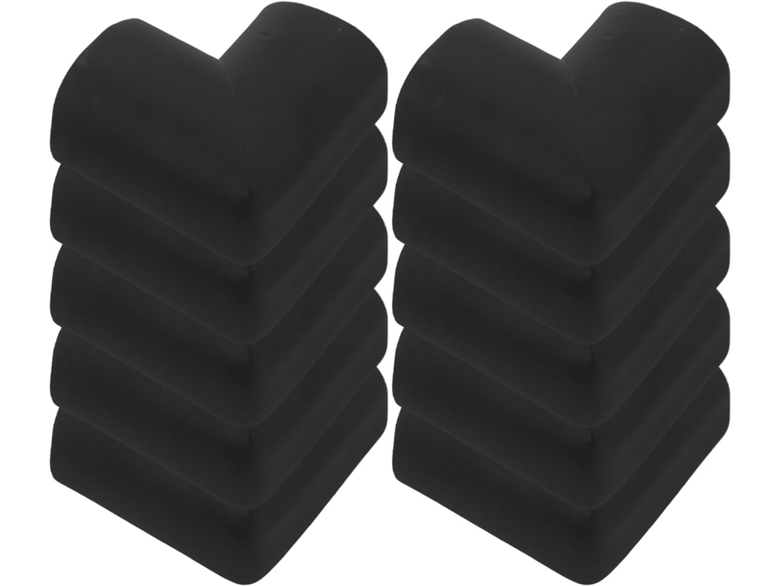 Protectores 12 Esquinas Muebles Mesas, Piezas Negras,