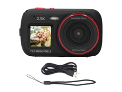 Cámara Digital 72mp 2.5k Pantalla Dual Zoom 16x Autofoco Antishake 750mah Para Viajes Selfie Negro