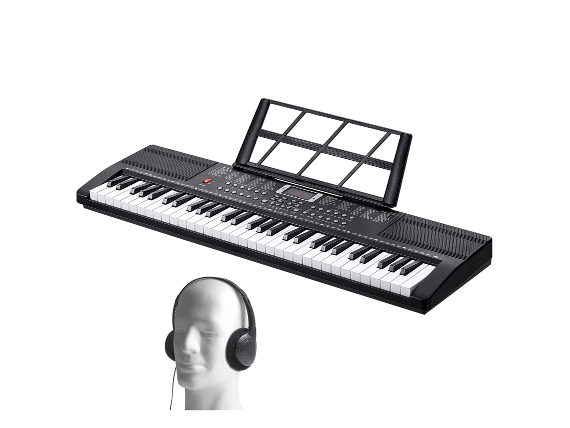 61 Teclas, Teclado Digital Portátil, Piano, 200 Tons, 200 Ritmos Succebuy