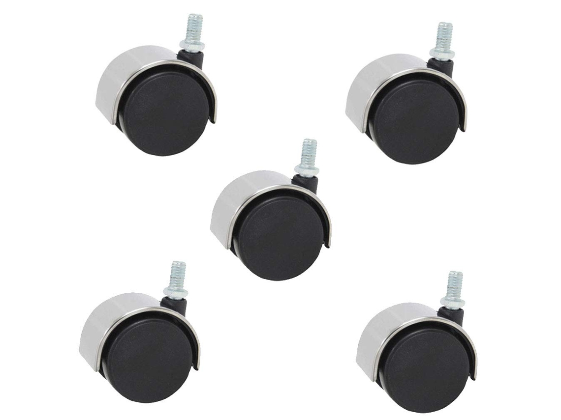 Ruedas Soporte Nailon Acero 5,1 Cm Giratorias Para Muebles