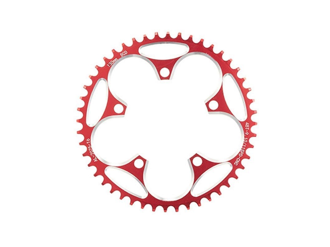 Placa De Cambio Para Bicicleta De Montaña, 5 Tornillos, 110bcd/130bcd, Montaje Directo, 130bcd, Roja, 48 Dientes