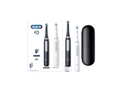 Oral B | Paquete doble de cepillos de dientes eléctricos | Serie Io4 | Recargable | Para adultos | Número de cabezales de cepillo incluidos: 2 | Marrón