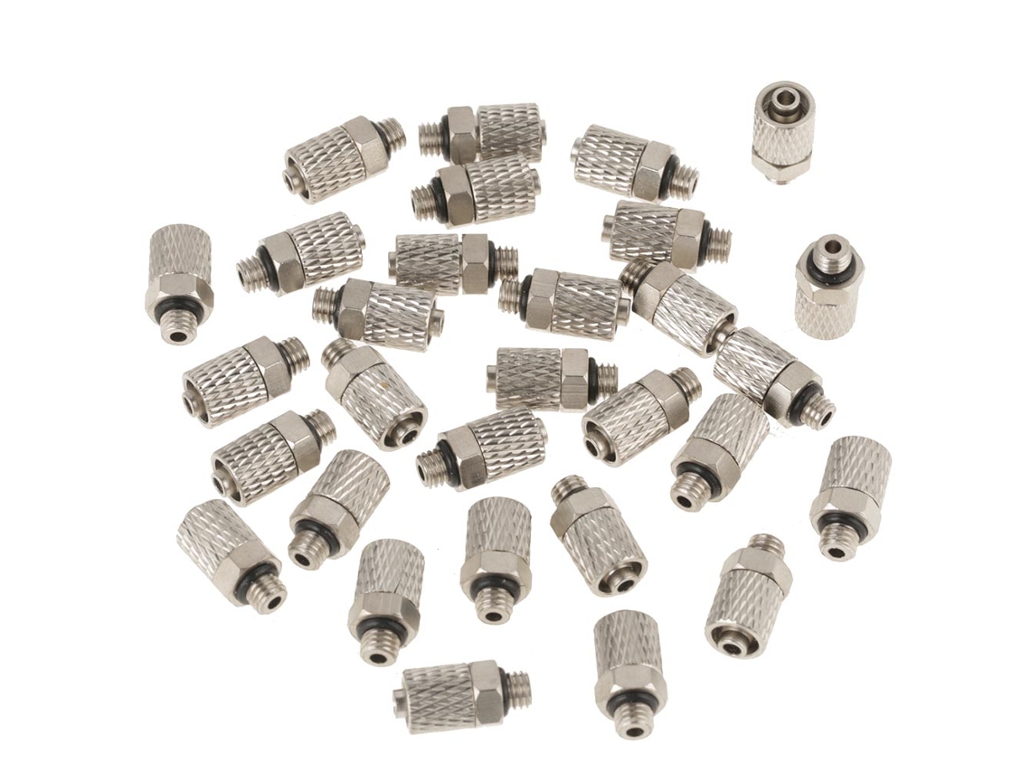 2026velora-30 Piezas Conector Macho Recto Neumático Rápido M5 6mm Para Manguera De Aire