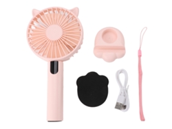 Ventilador USB portátil con 5 velocidades y luz nocturna - Oro rosa