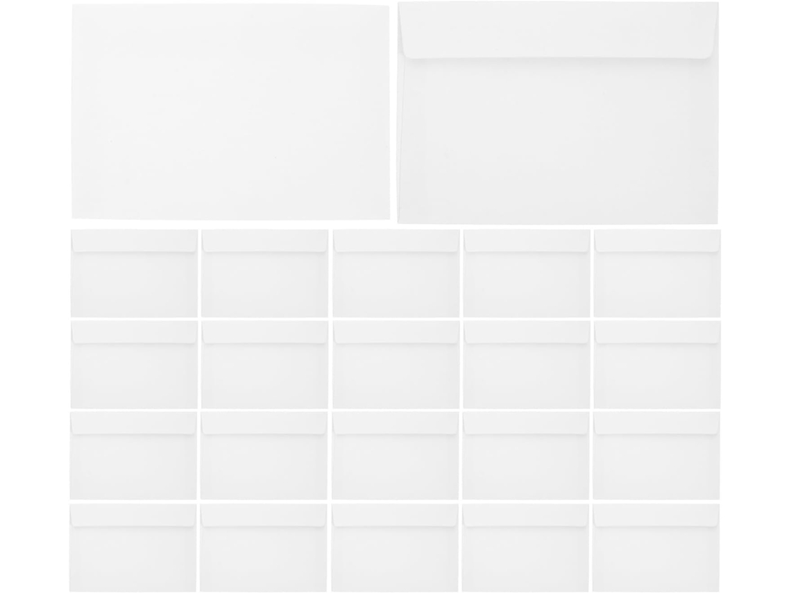 Sobres Autoadhesivos De Papel Kraft Blanco Grueso, Tamaño Estándar, Paquete De 50 Unidades